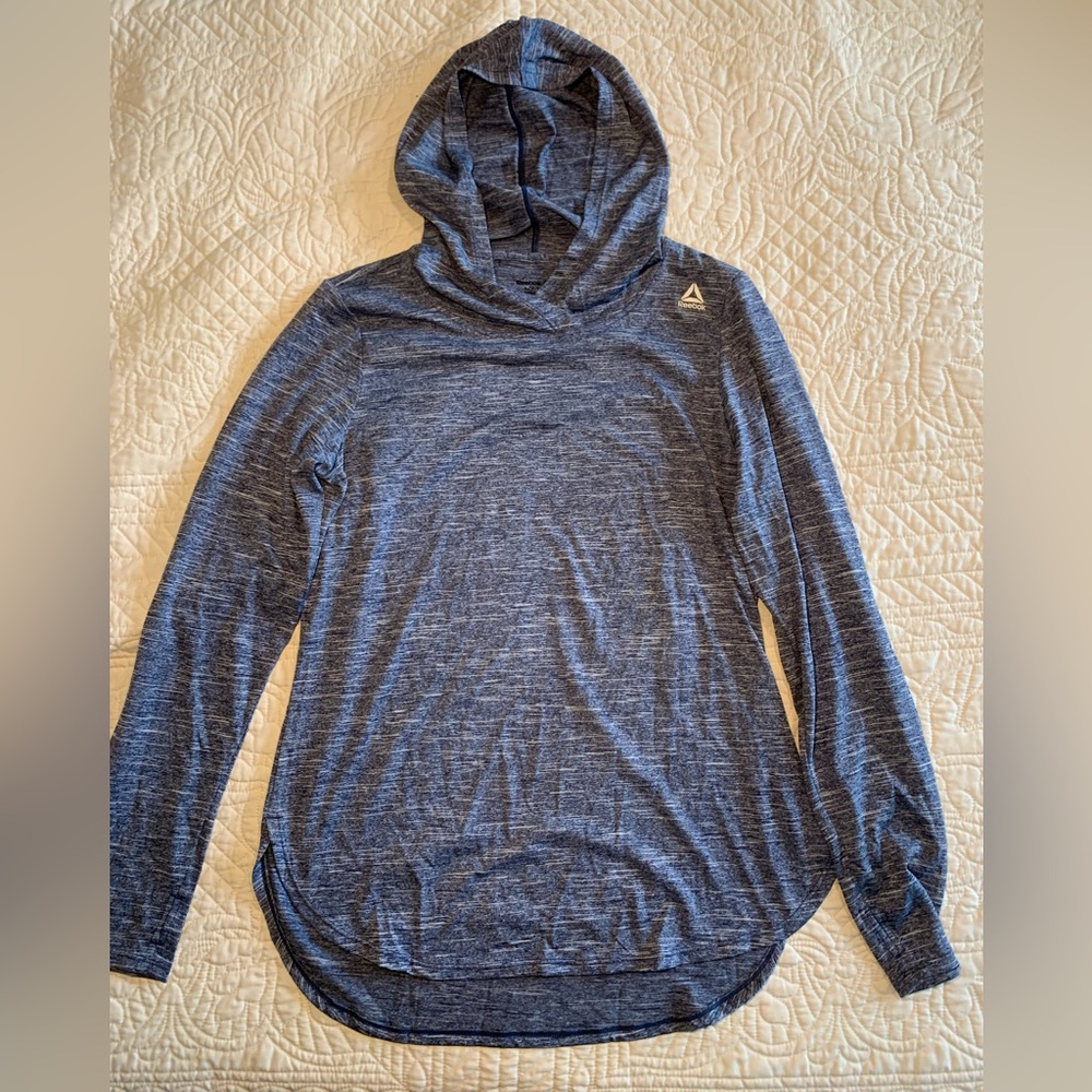 Reebok Women's Blue Heathered Hoodie